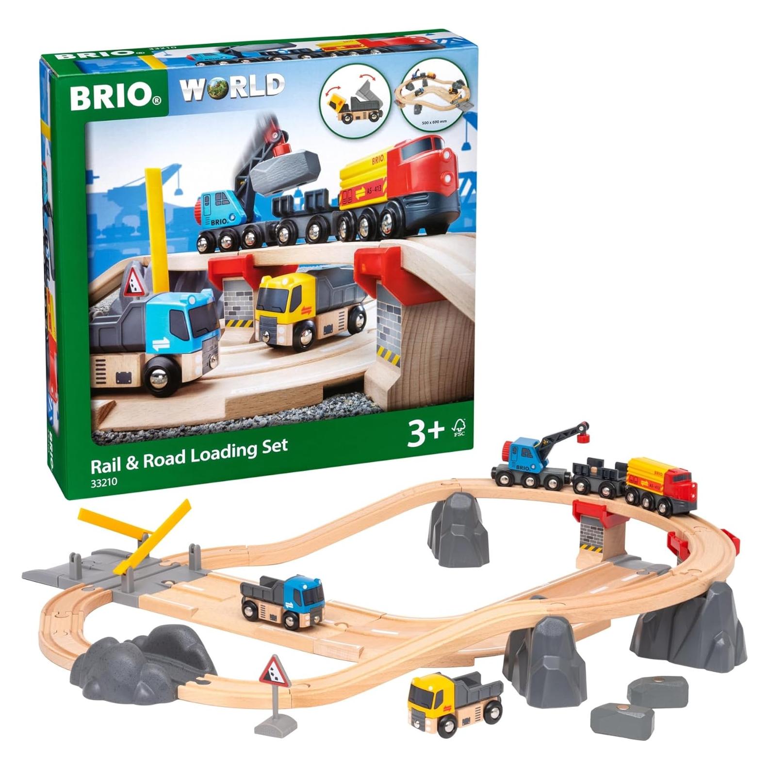 Conjunto de Carga de Ferrocarril BRIO World 32 Piezas - Madera FSC