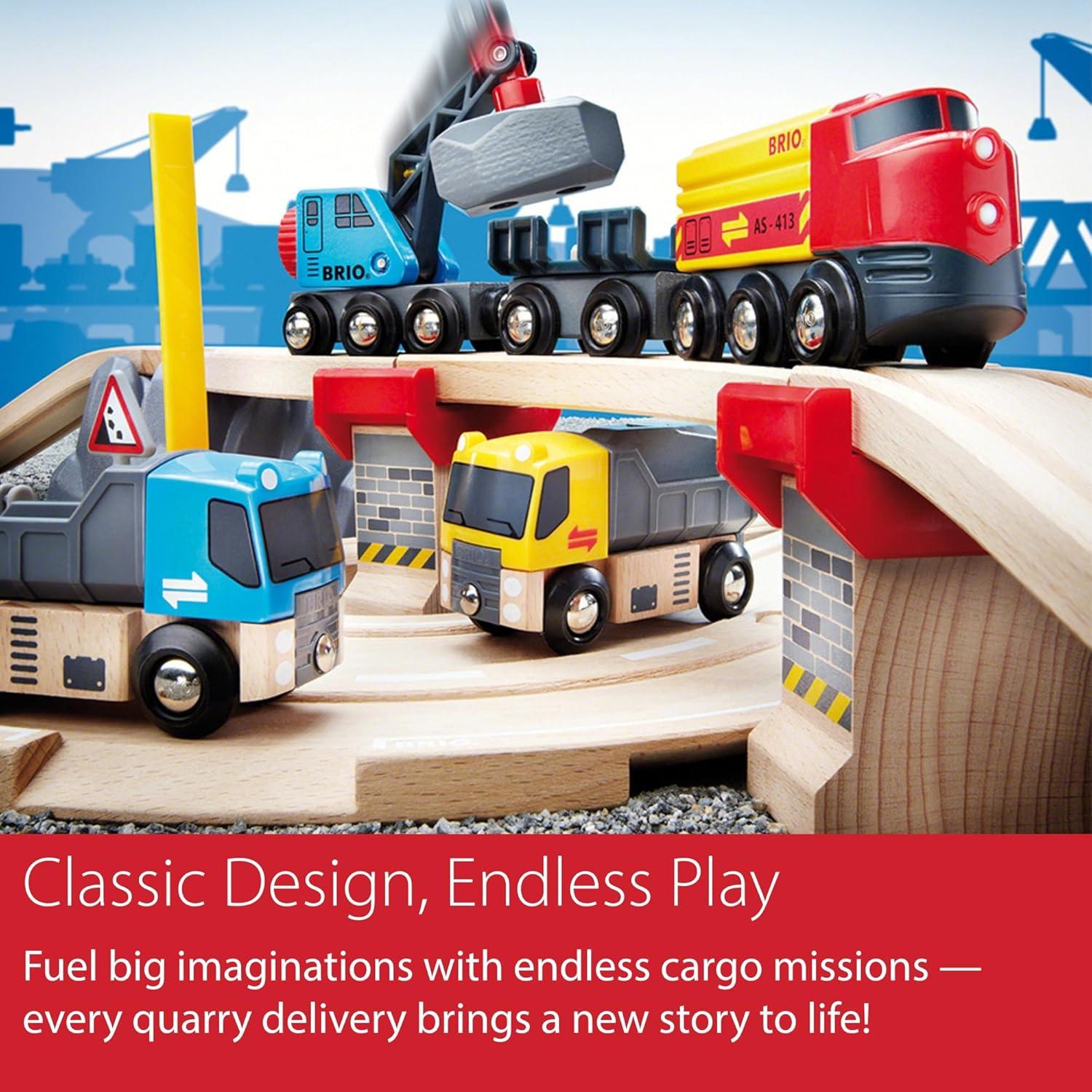 Conjunto de Carga de Ferrocarril BRIO World 32 Piezas - Madera FSC