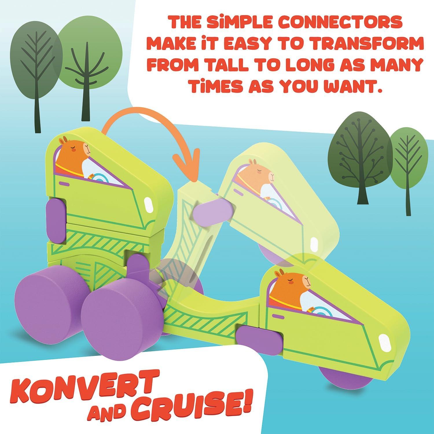 Camiones de Madera Transformables MindWare - Set 2 Piezas