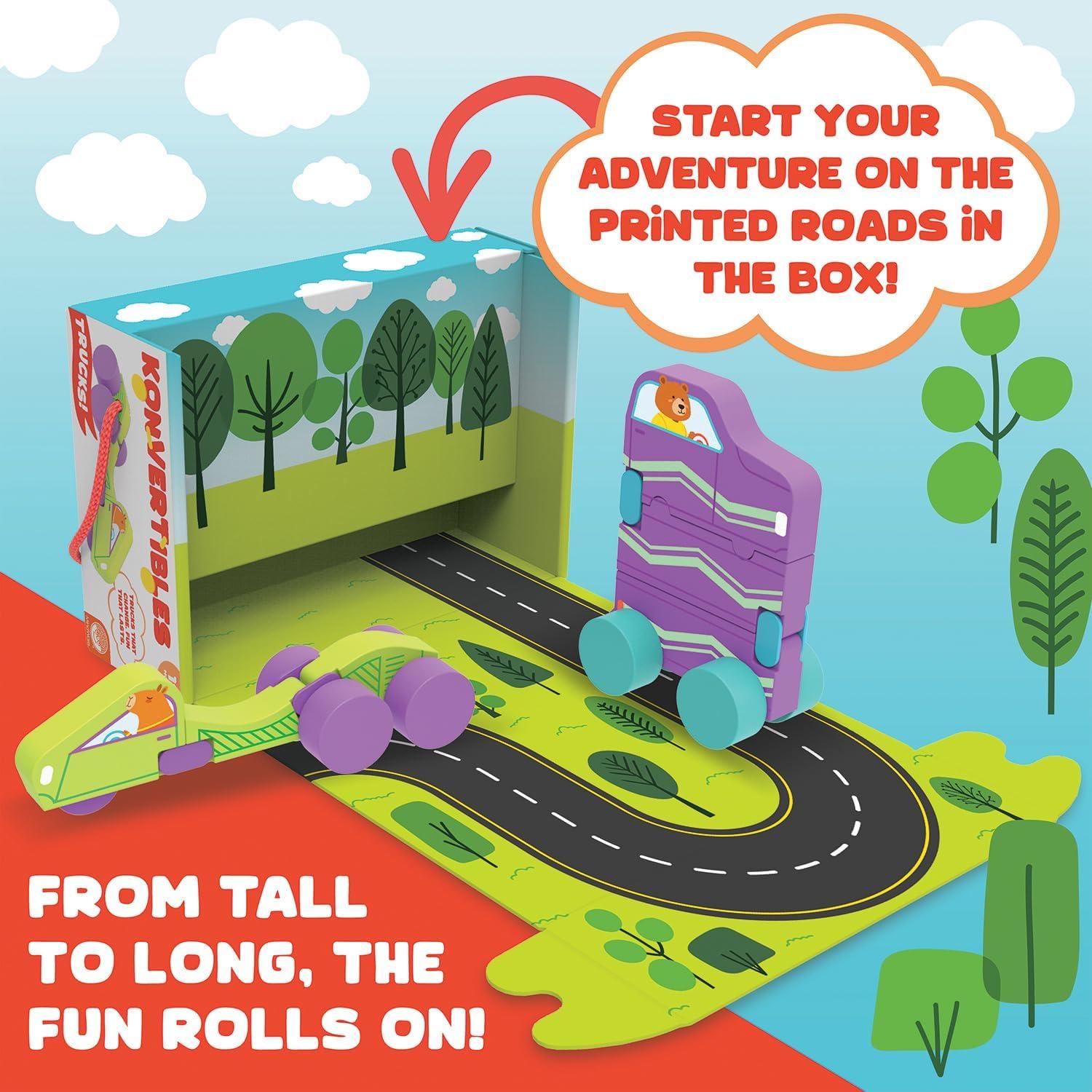 Camiones de Madera Transformables MindWare - Set 2 Piezas