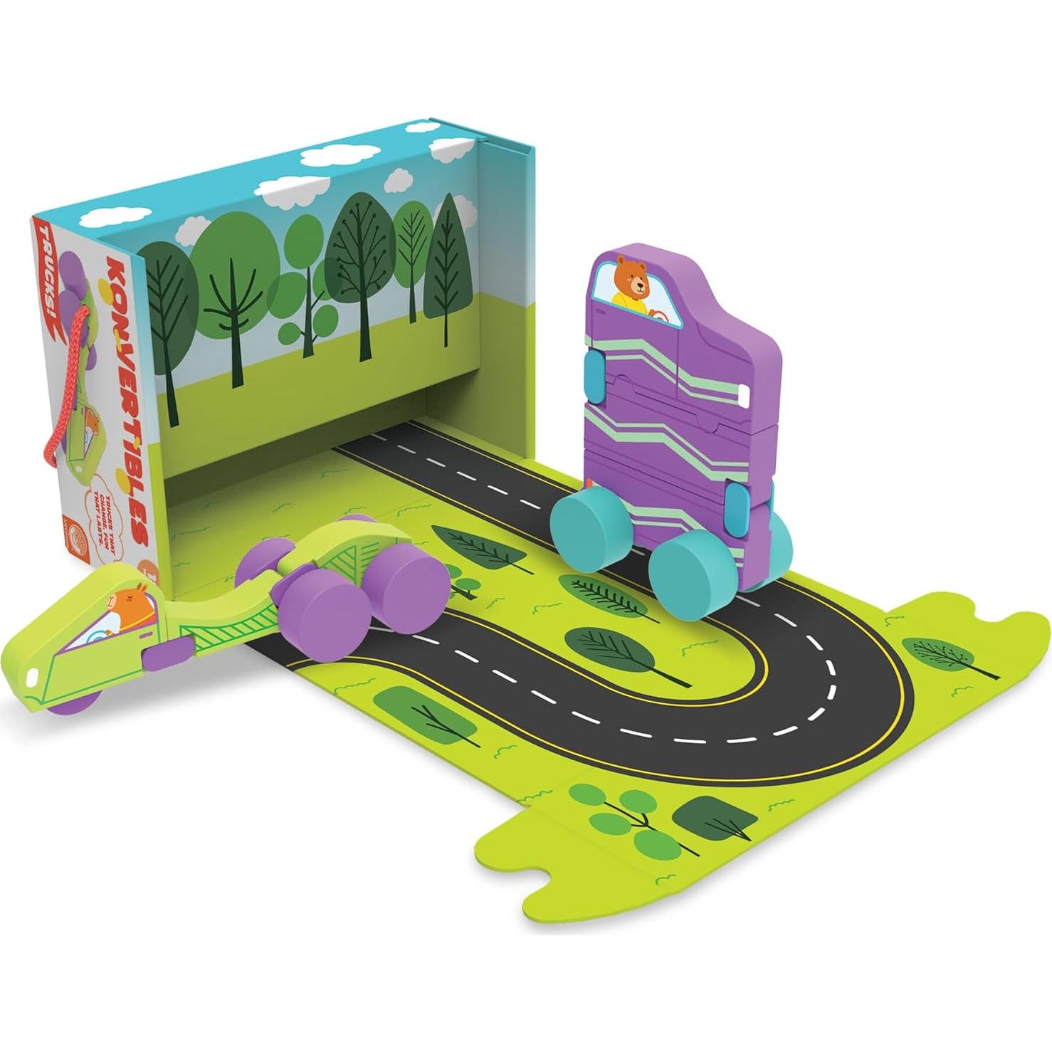 Camiones de Madera Transformables MindWare - Set 2 Piezas