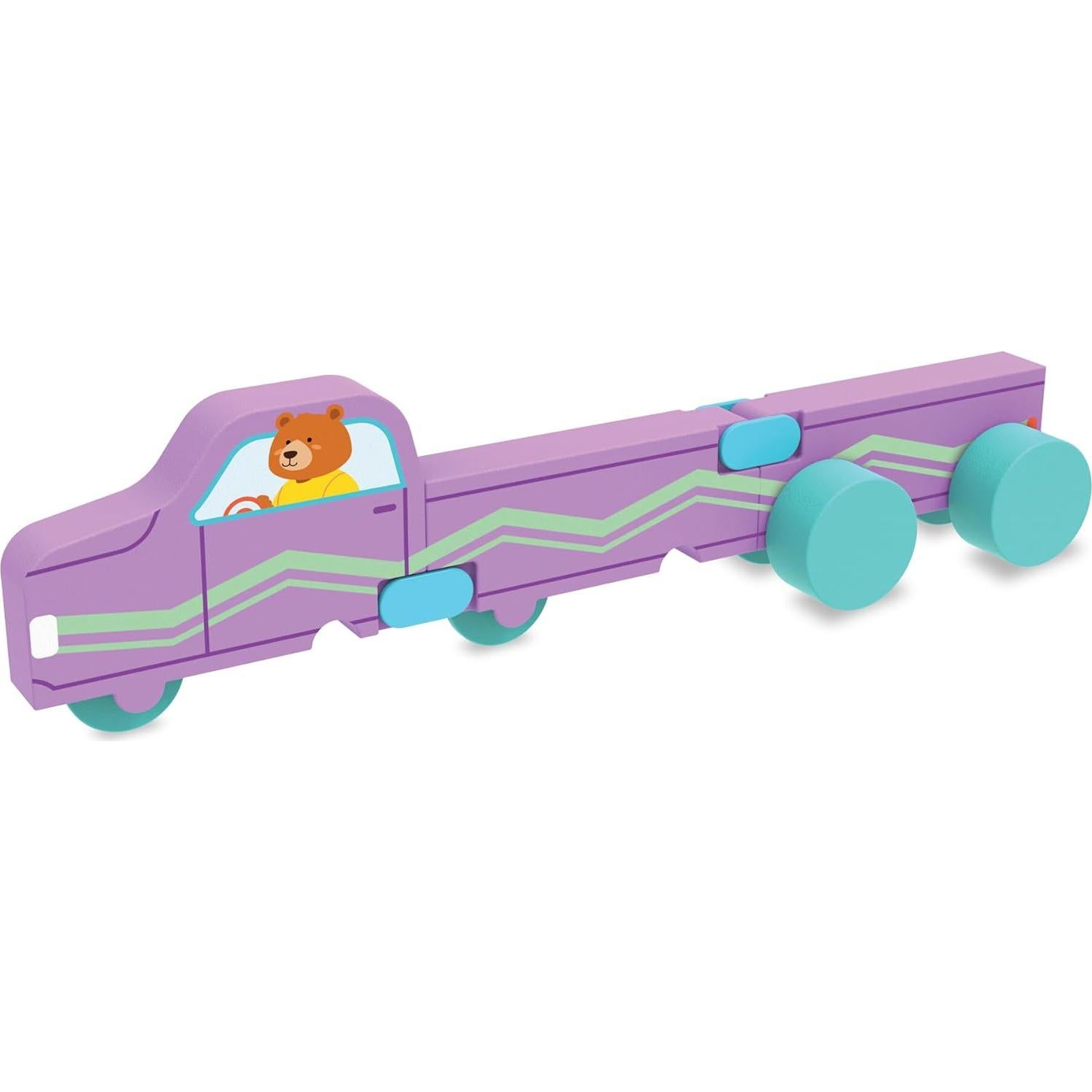 Camiones de Madera Transformables MindWare - Set 2 Piezas