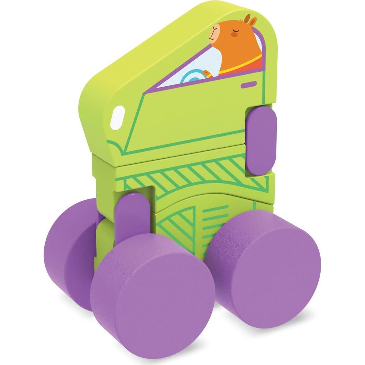 Camiones de Madera Transformables MindWare - Set 2 Piezas