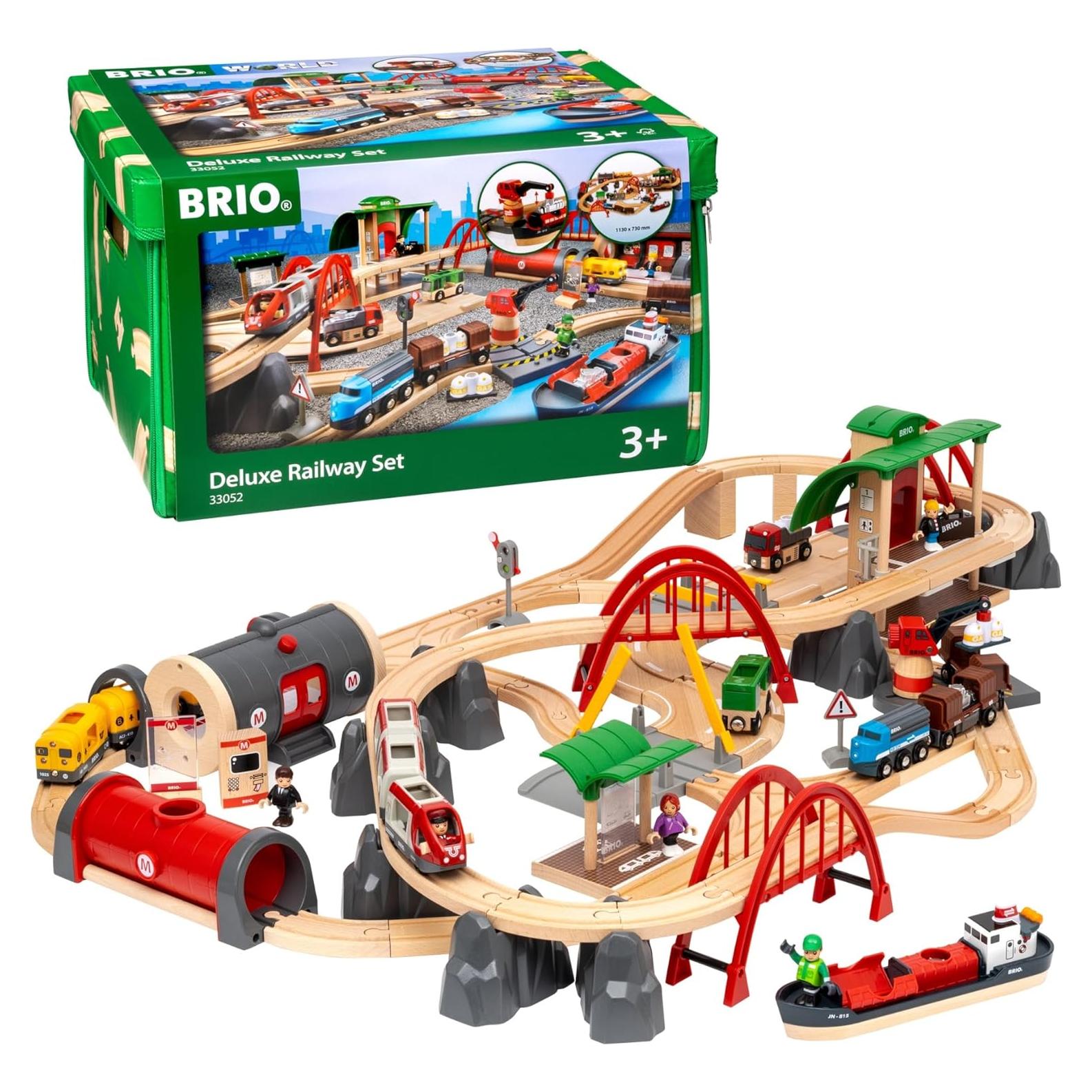 Conjunto de Tren de Madera BRIO Deluxe 87 Piezas - Juguete Educativo