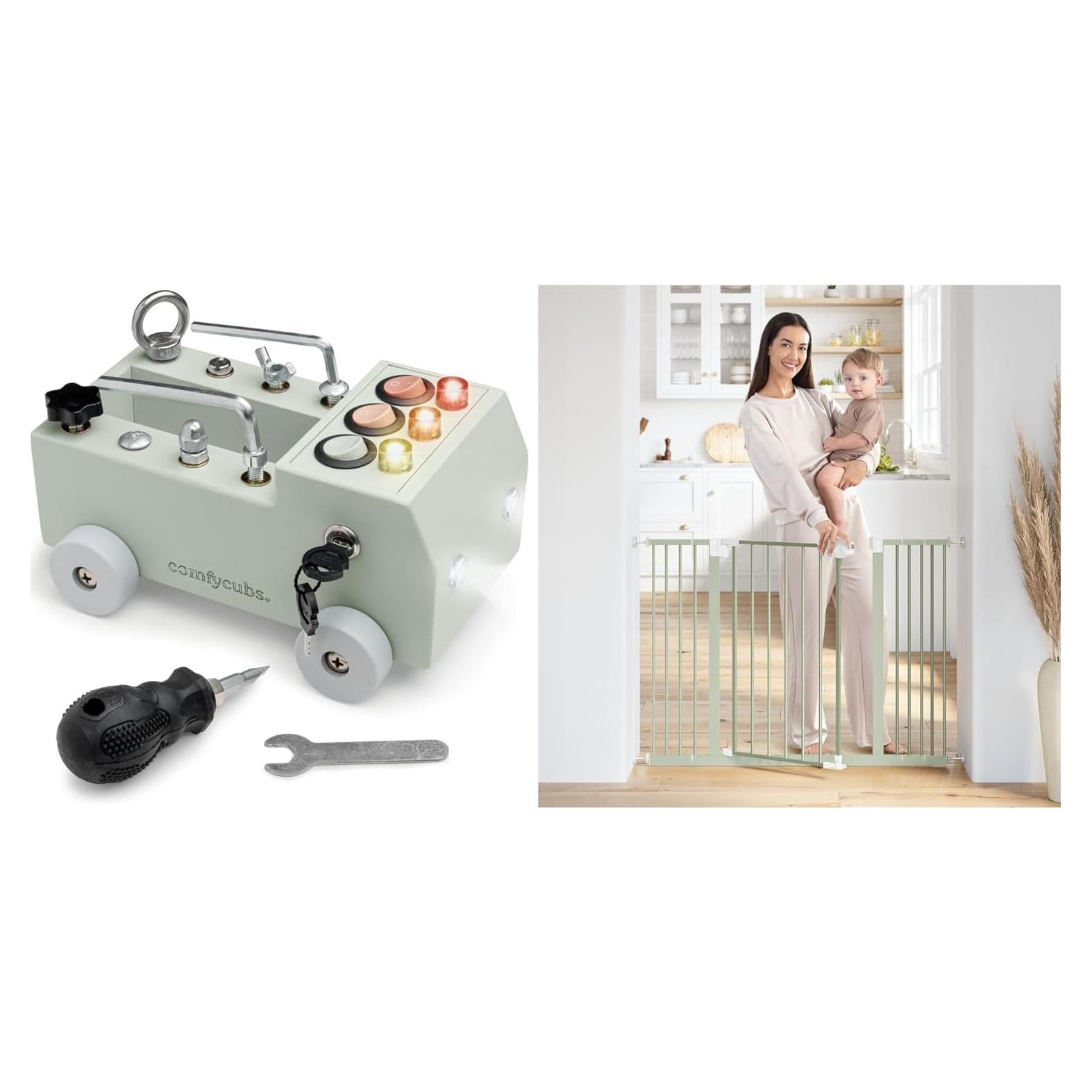 Conjunto Juguete Camión y Tablero Ocupado Comfy Cubs