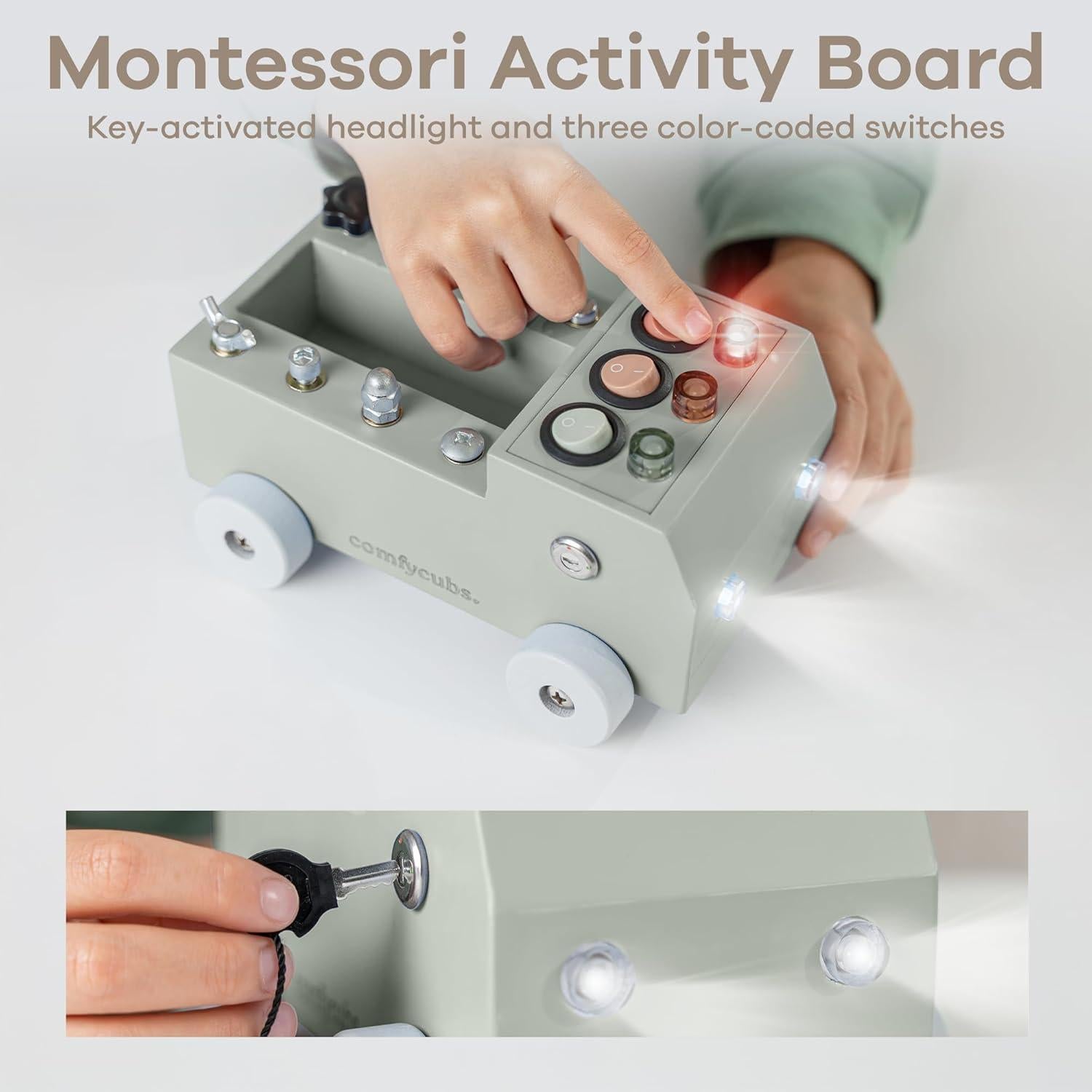 Conjunto Juguete Camión y Tablero Ocupado Comfy Cubs