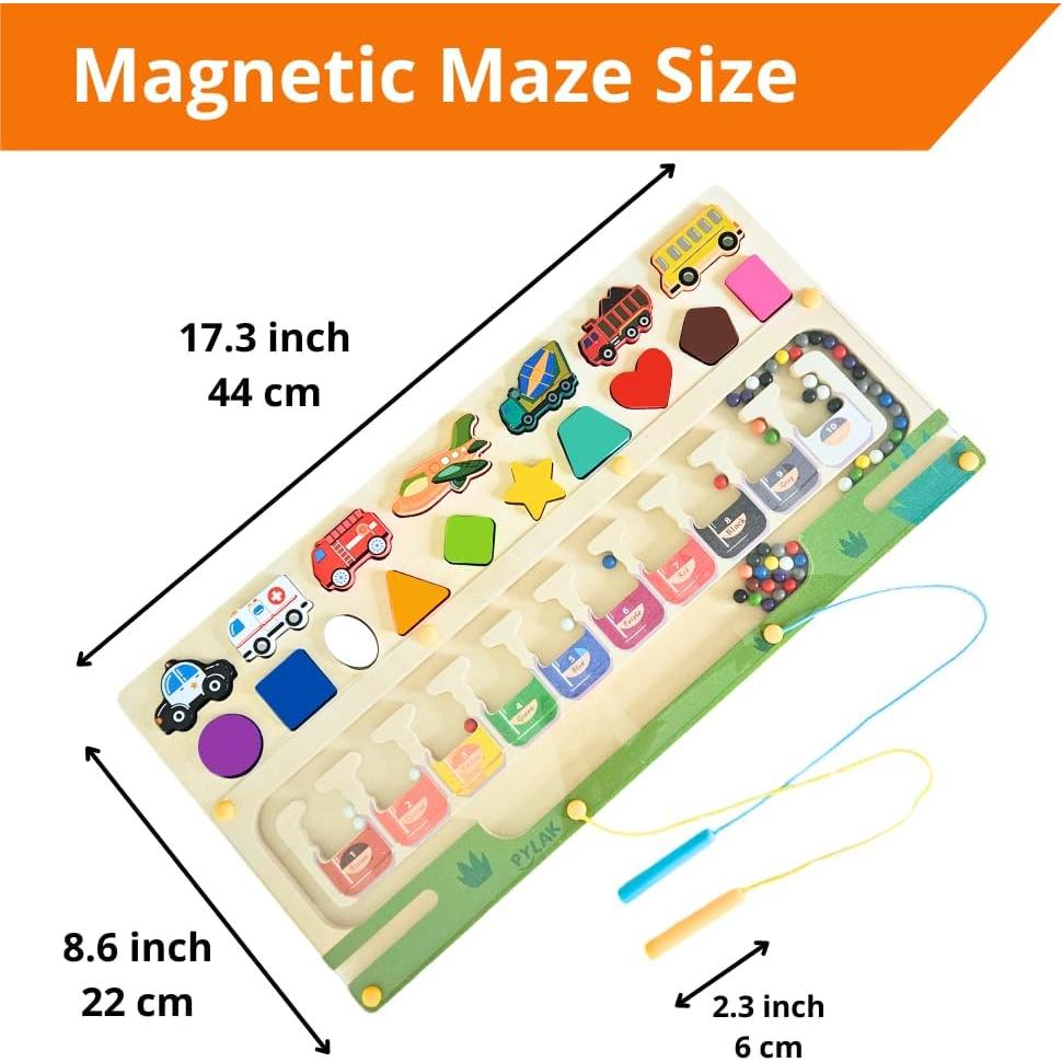 Laberinto Magnético Montessori 3 en 1 PYLAK para Niños