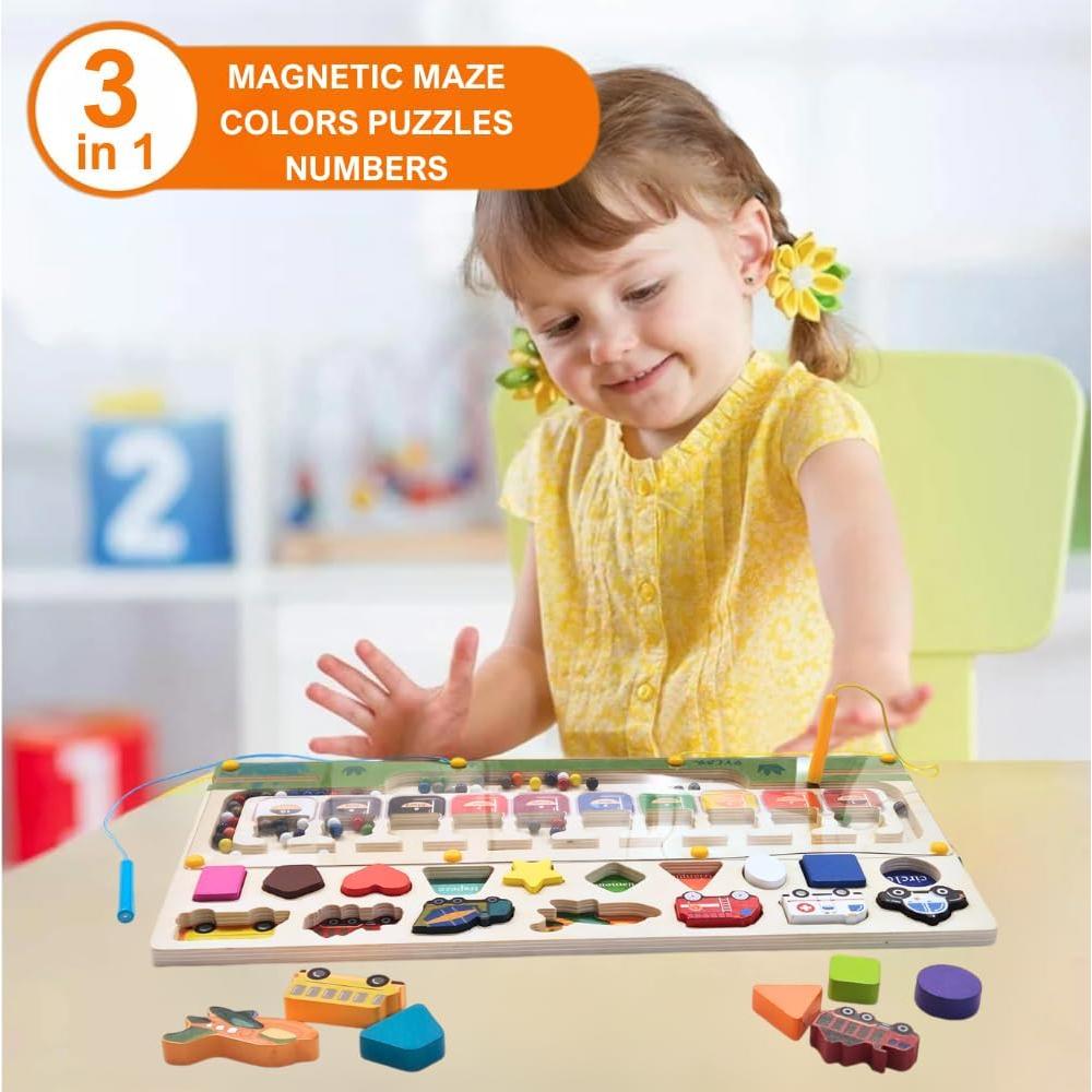 Laberinto Magnético Montessori 3 en 1 PYLAK para Niños