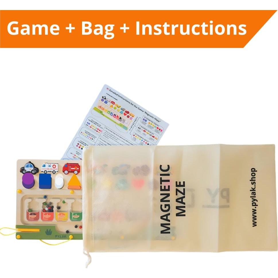 Laberinto Magnético Montessori 3 en 1 PYLAK para Niños
