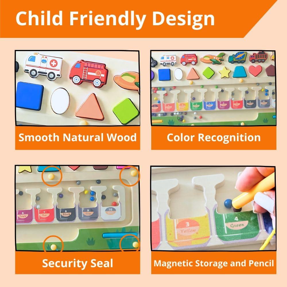 Laberinto Magnético Montessori 3 en 1 PYLAK para Niños