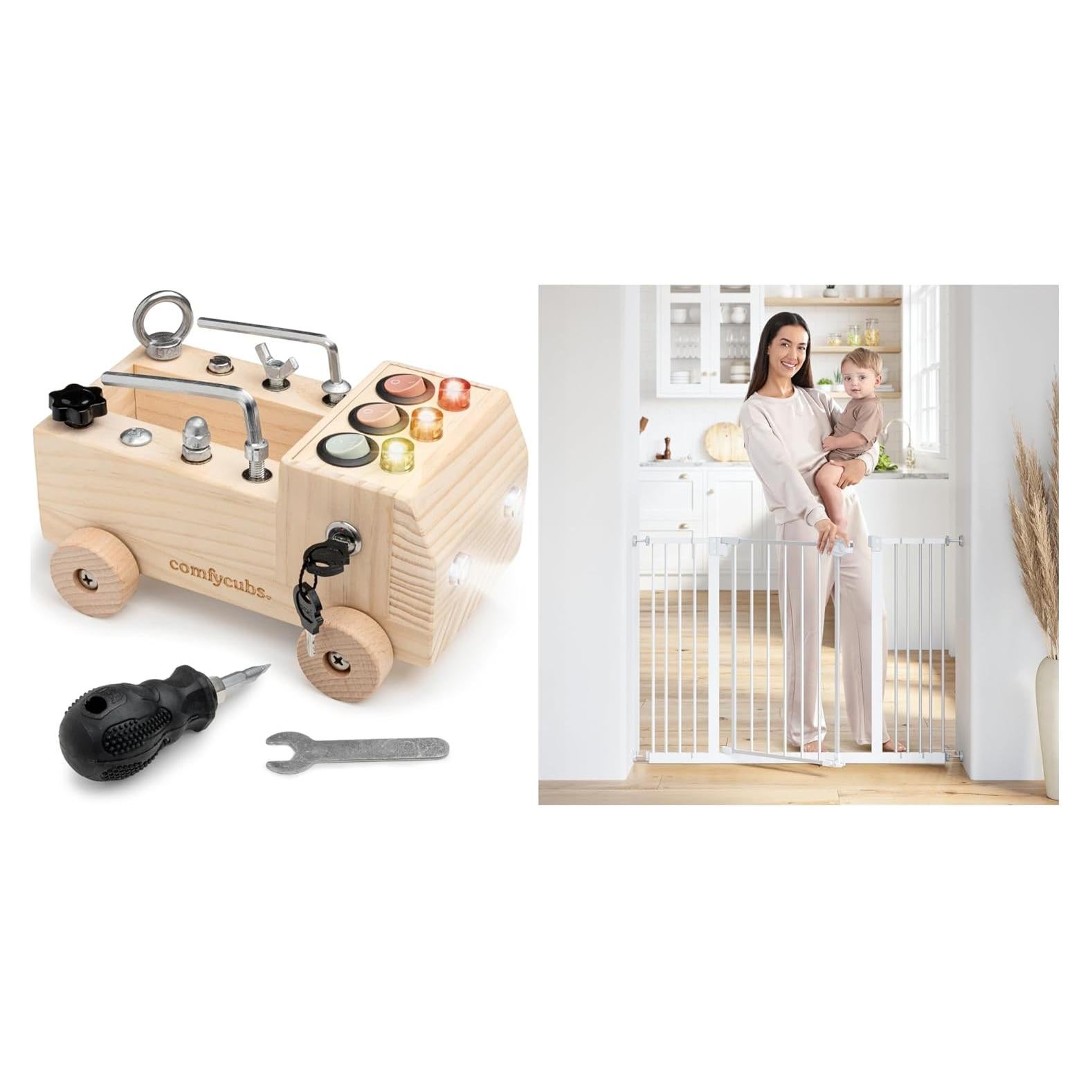 Conjunto Juguete Camión y Tablero Ocupado Comfy Cubs