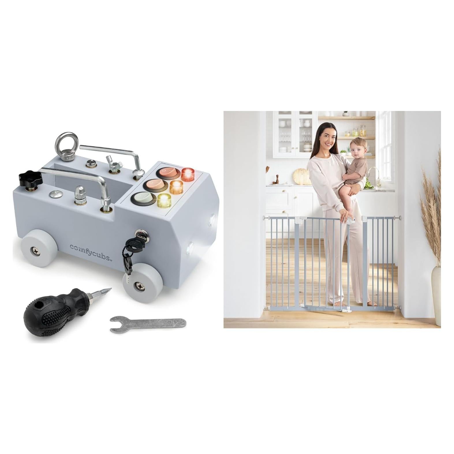 Conjunto de Juguete Montessori Comfy Cubs con Camión y Tablero