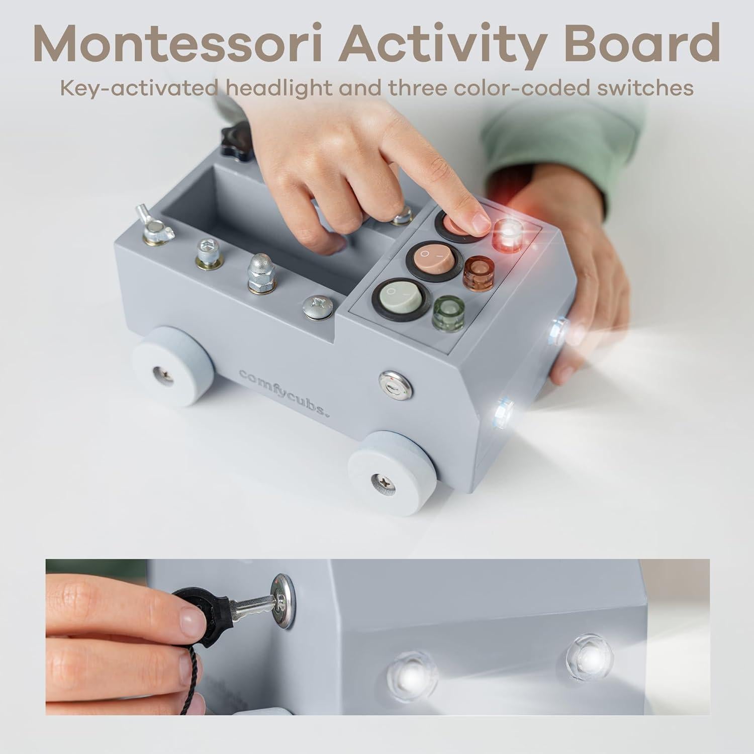 Conjunto de Juguete Montessori Comfy Cubs con Camión y Tablero