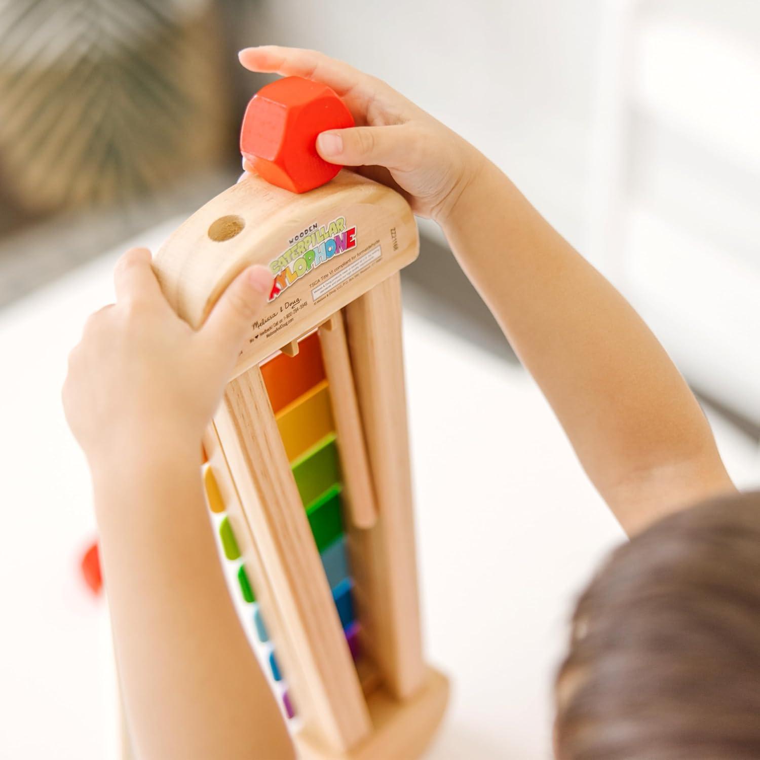 Xilófono Musical de Oruga Melissa & Doug 39.8x16.5x3.8 cm