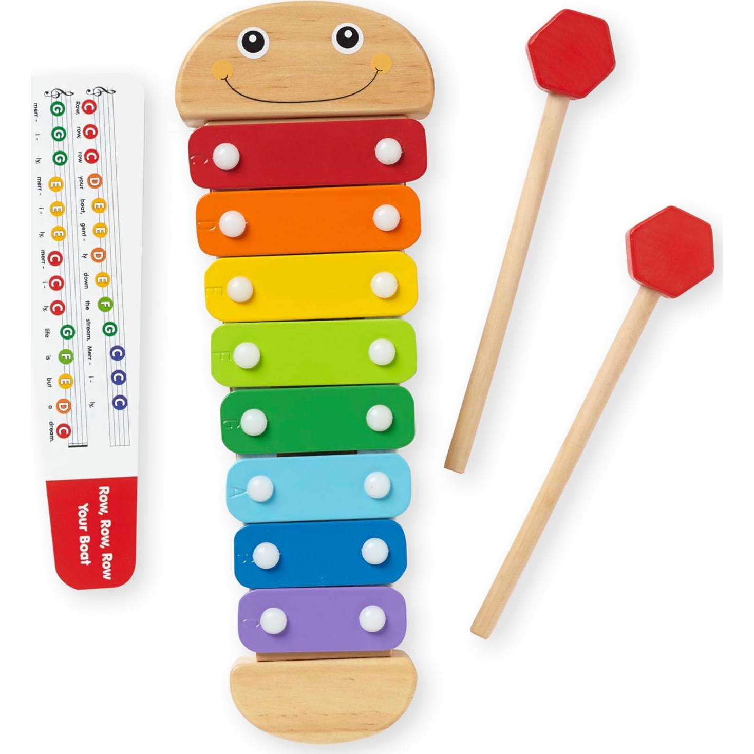 Xilófono Musical de Oruga Melissa & Doug 39.8x16.5x3.8 cm