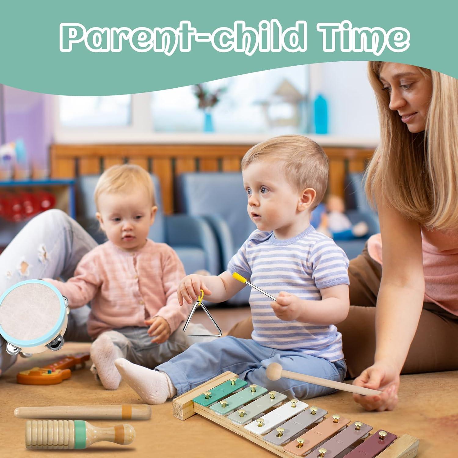 Juego de Instrumentos Musicales Raimy - Madera Montessori 1-3 Años