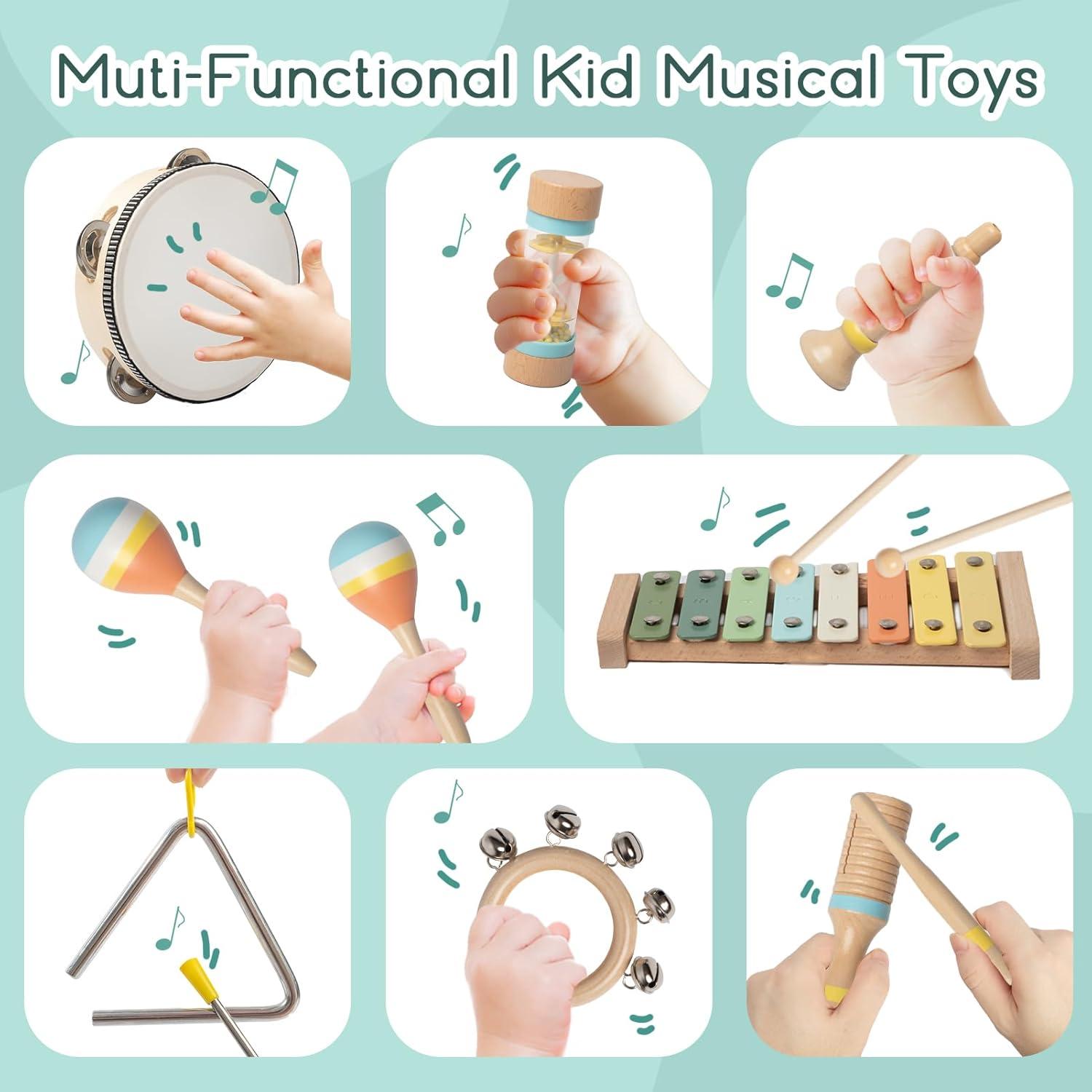 Set de Instrumentos Musicales de Madera iSNTL para Bebés