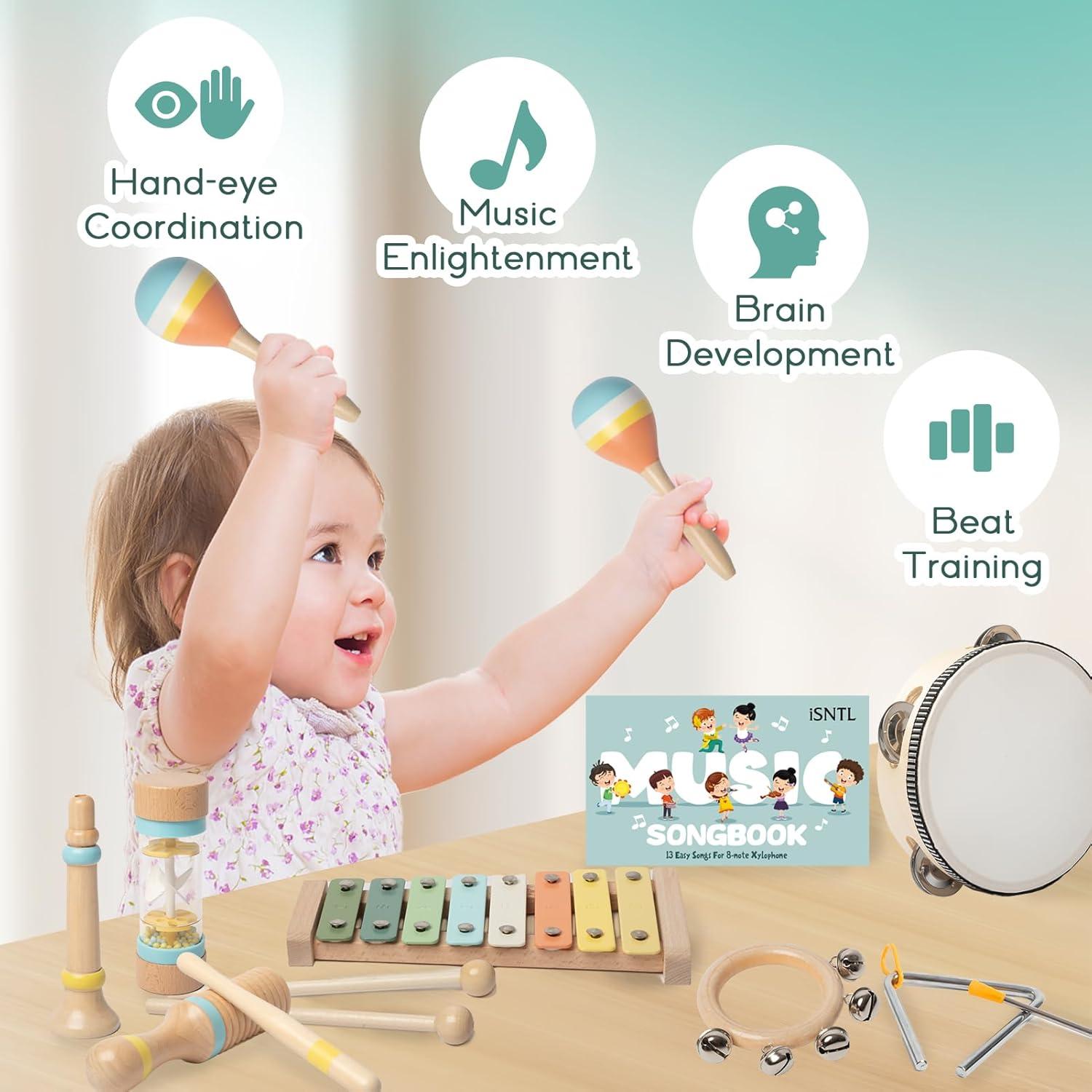 Set de Instrumentos Musicales de Madera iSNTL para Bebés