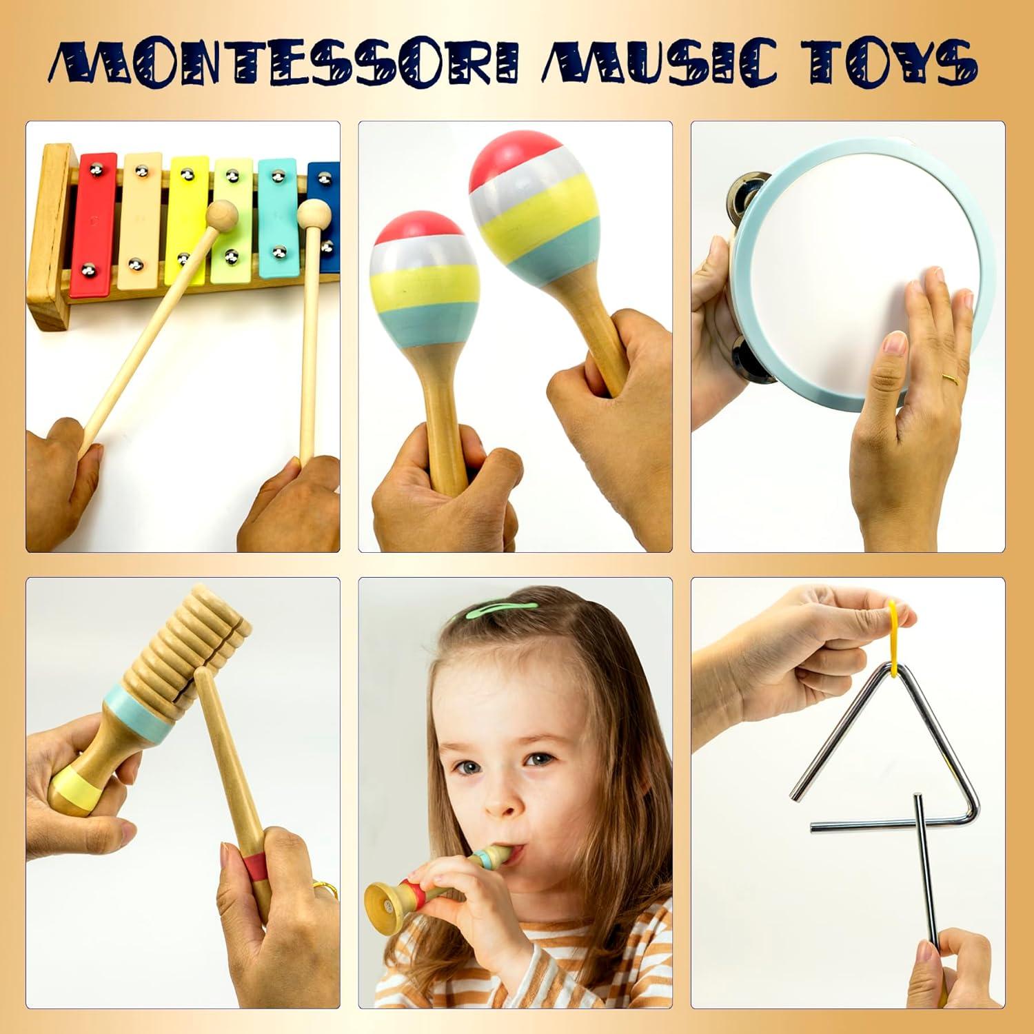 Conjunto Musical Montessori MiniArtis - Xilófono y Más 1-3 Años