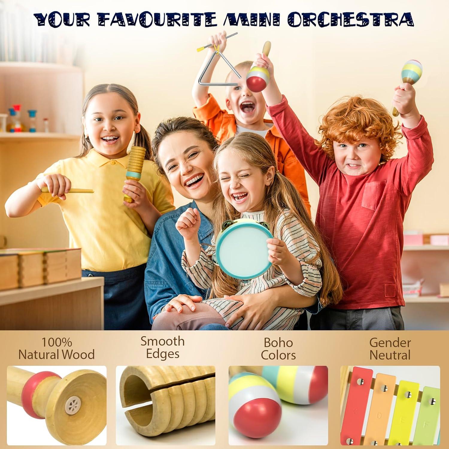 Conjunto Musical Montessori MiniArtis - Xilófono y Más 1-3 Años