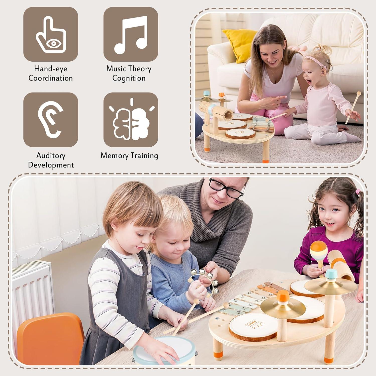 Juego de Batería 9 en 1 Vanplay para Niños 3 a 8 Años