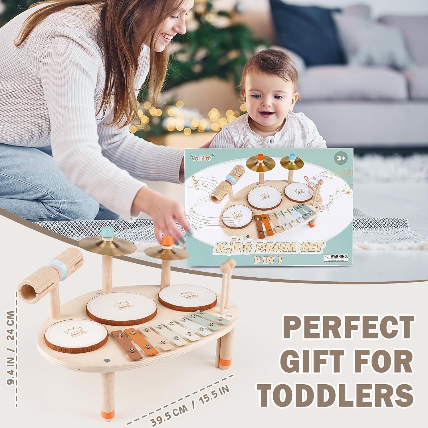 Juego de Batería 9 en 1 Vanplay para Niños 3 a 8 Años