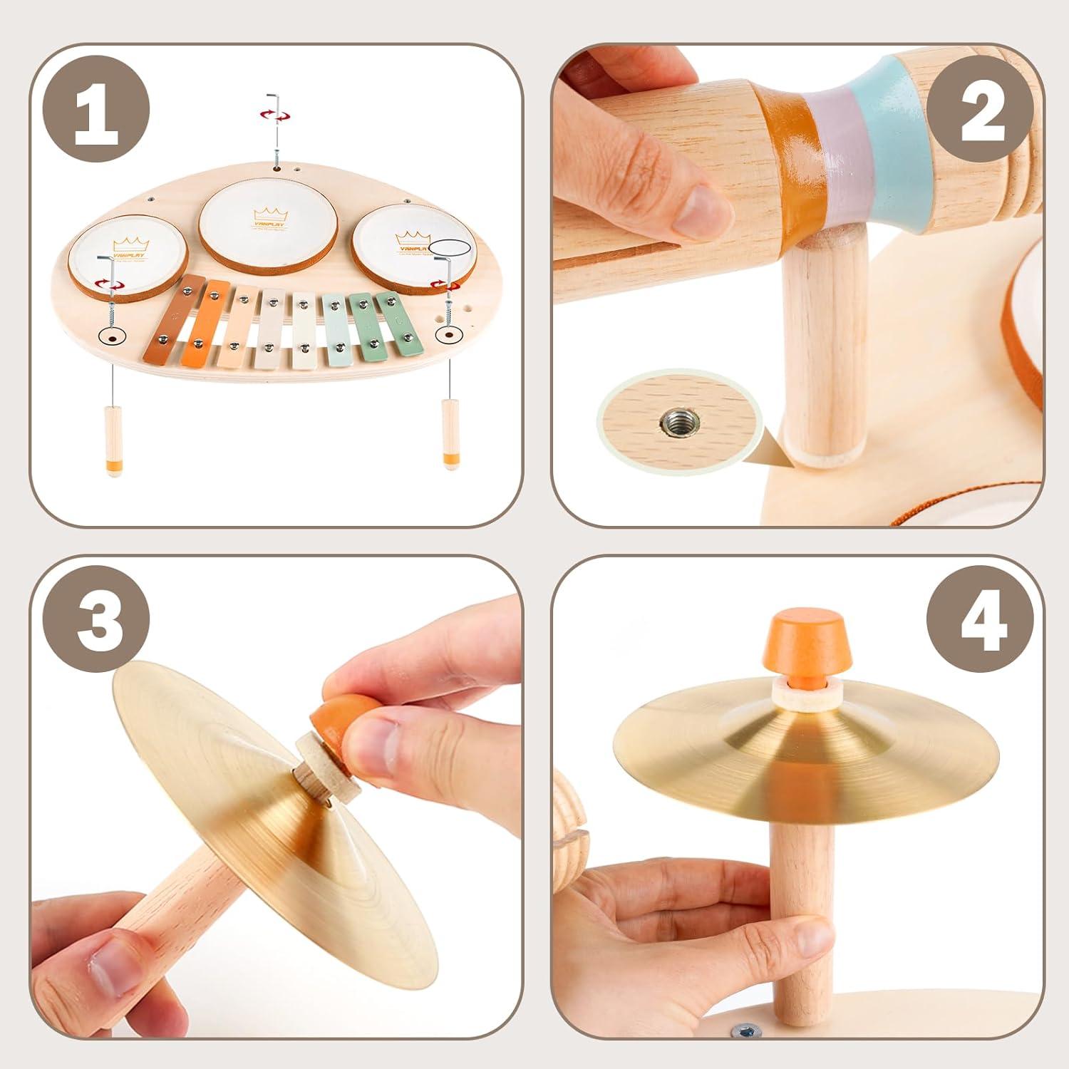 Juego de Batería 9 en 1 Vanplay para Niños 3 a 8 Años