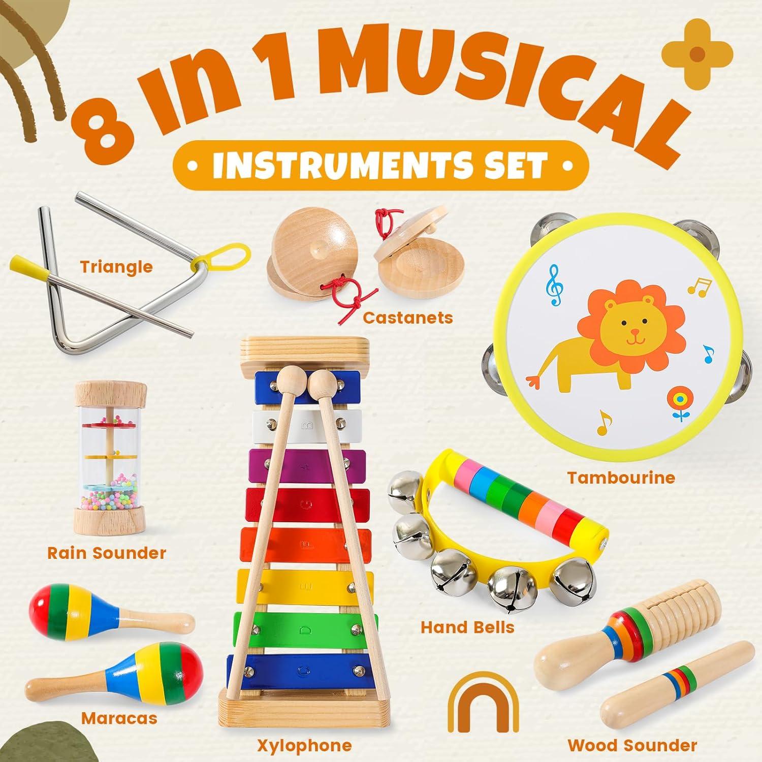 Set de Instrumentos Musicales de Madera CCBLZLL para Bebés