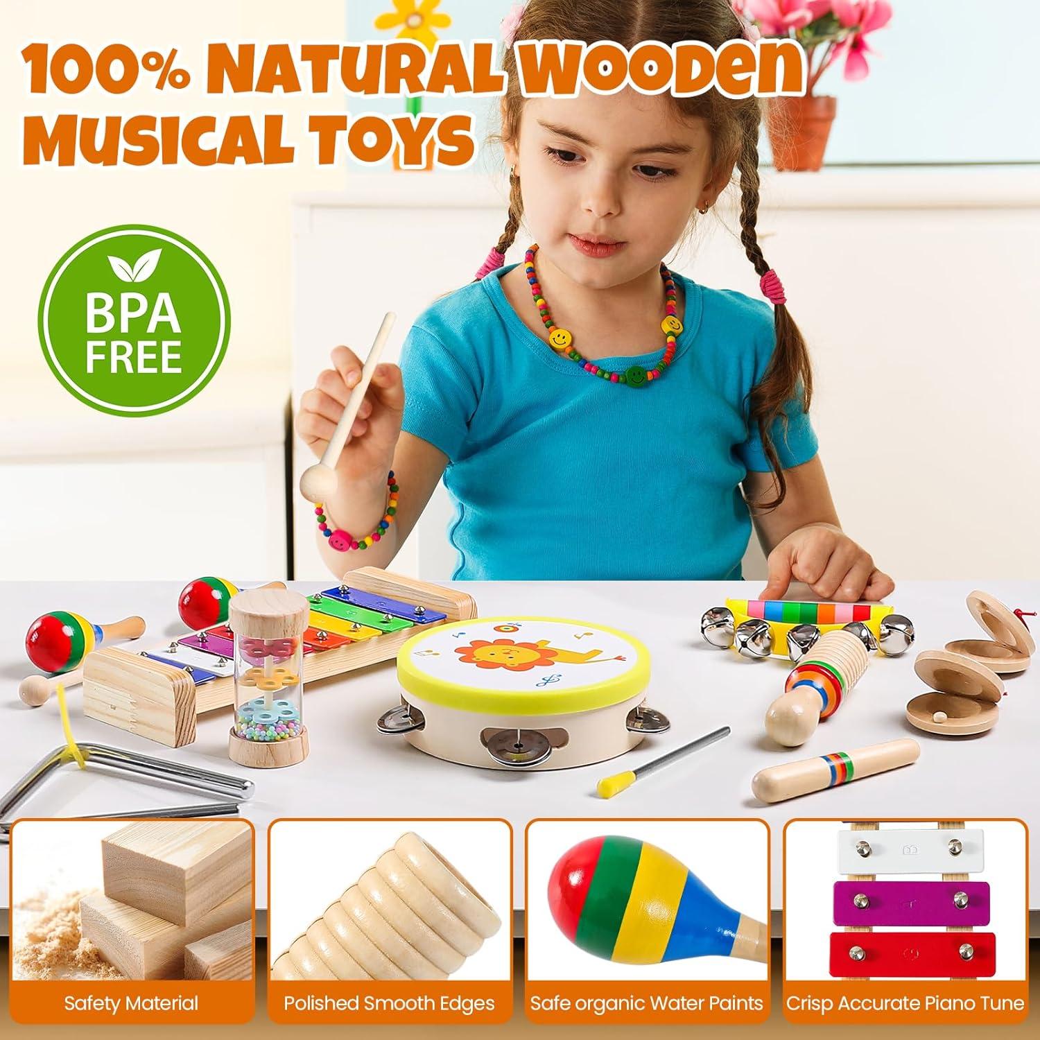 Set de Instrumentos Musicales de Madera CCBLZLL para Bebés