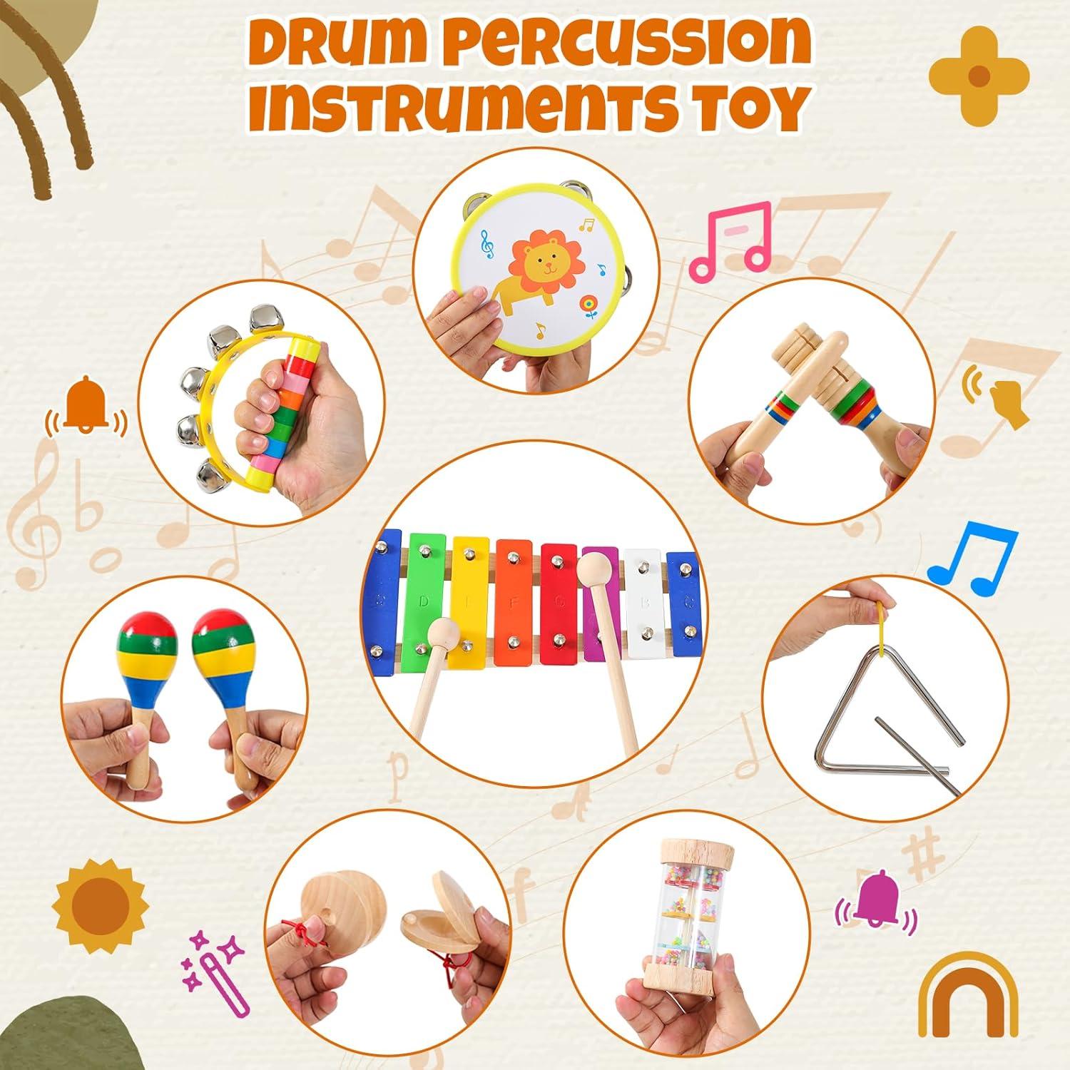 Set de Instrumentos Musicales de Madera CCBLZLL para Bebés