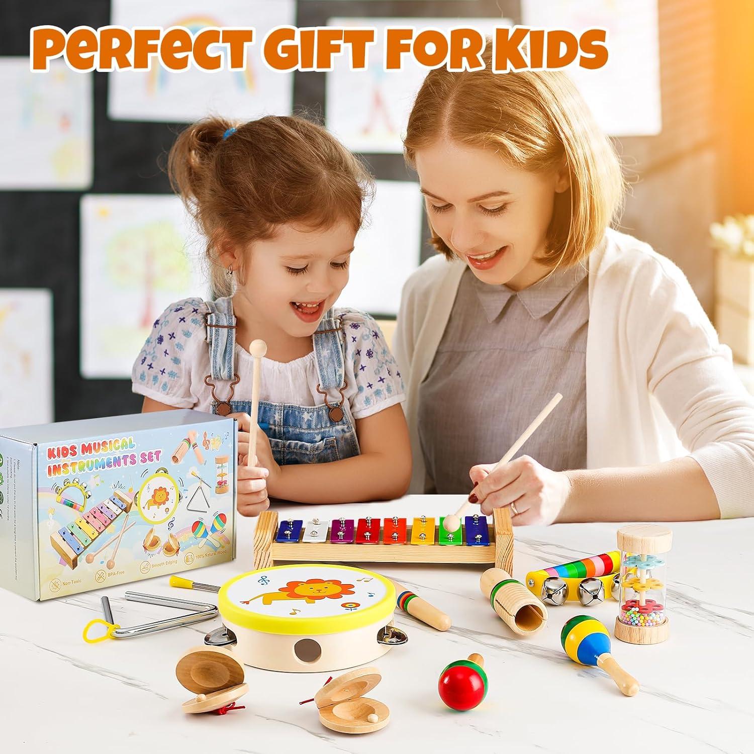 Set de Instrumentos Musicales de Madera CCBLZLL para Bebés