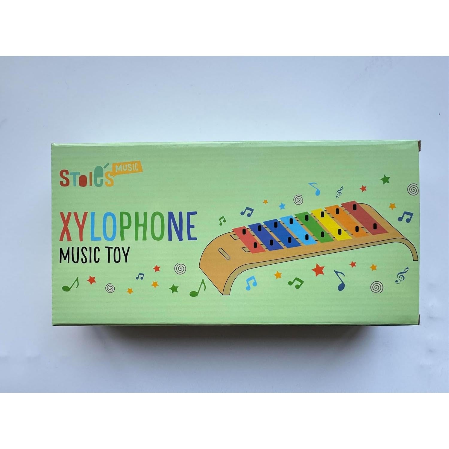 Xilófono de Madera Stoie's Curvado 8 Notas Arcoíris 30cm