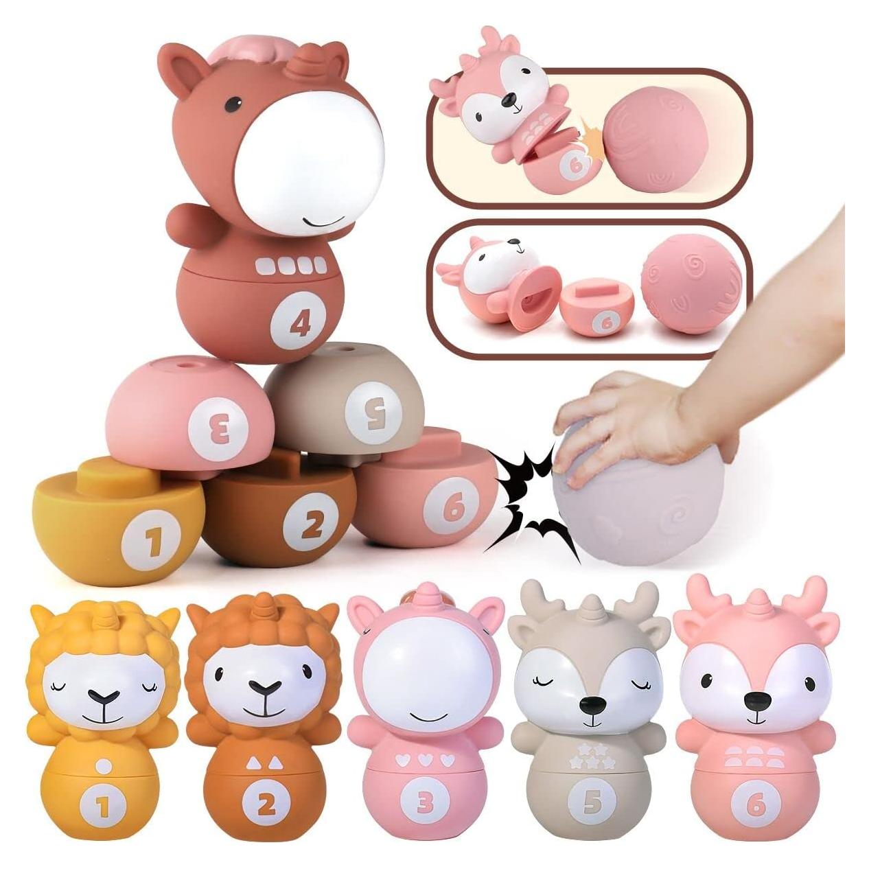 Juguete de Aprendizaje Nueplay Set de Bolos 6 Figuras Animales