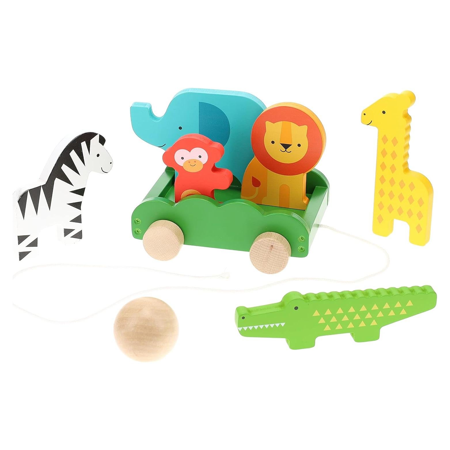 Juego de Bolos de Madera Safari Petit Collage 18 meses+