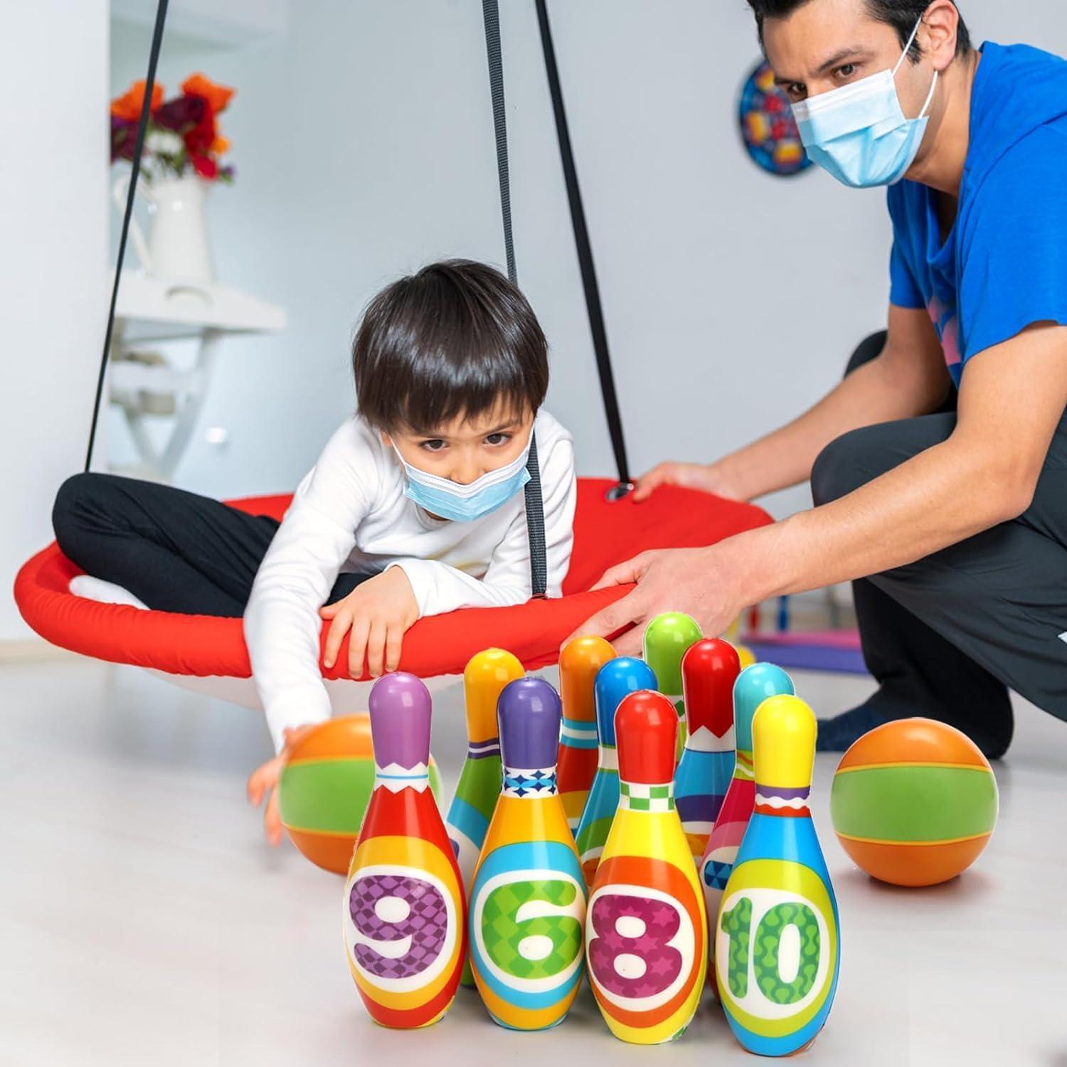 Juego de Bolos Coloch Kids - 10 Pines de Espuma y 2 Pelotas