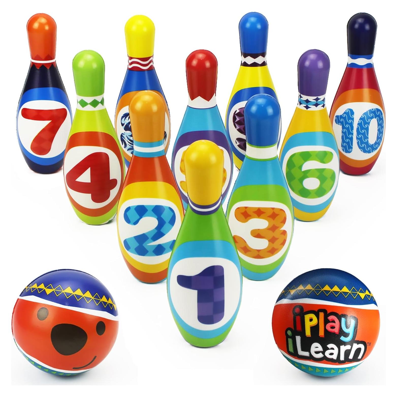 Conjunto de Boliche Suave iPlay, iLearn - 10 Pines y 2 Pelotas
