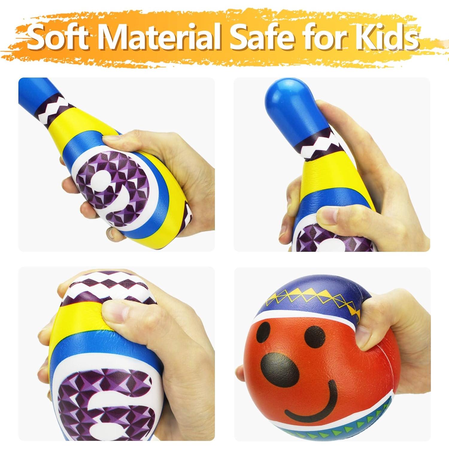 Conjunto de Boliche Suave iPlay, iLearn - 10 Pines y 2 Pelotas