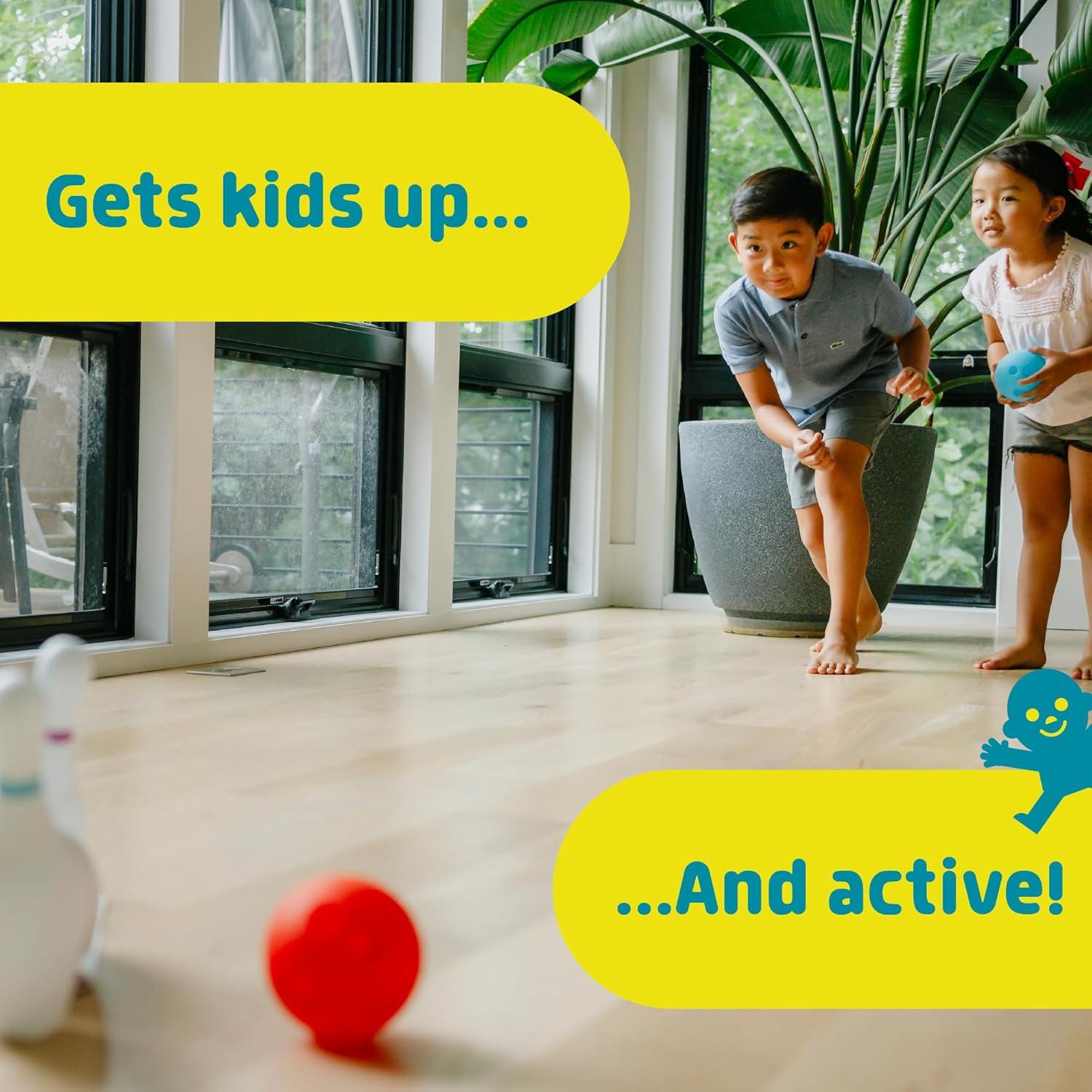 Juego de Bolos de 10 Pines Chuckle & Roar - Incluye 2 Pelotas