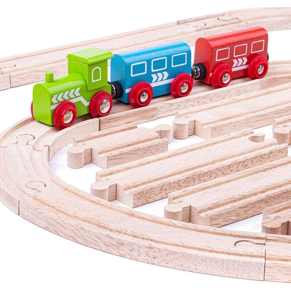Paquete de Expansión Bigjigs Rail - 24 Piezas de Vía de Madera