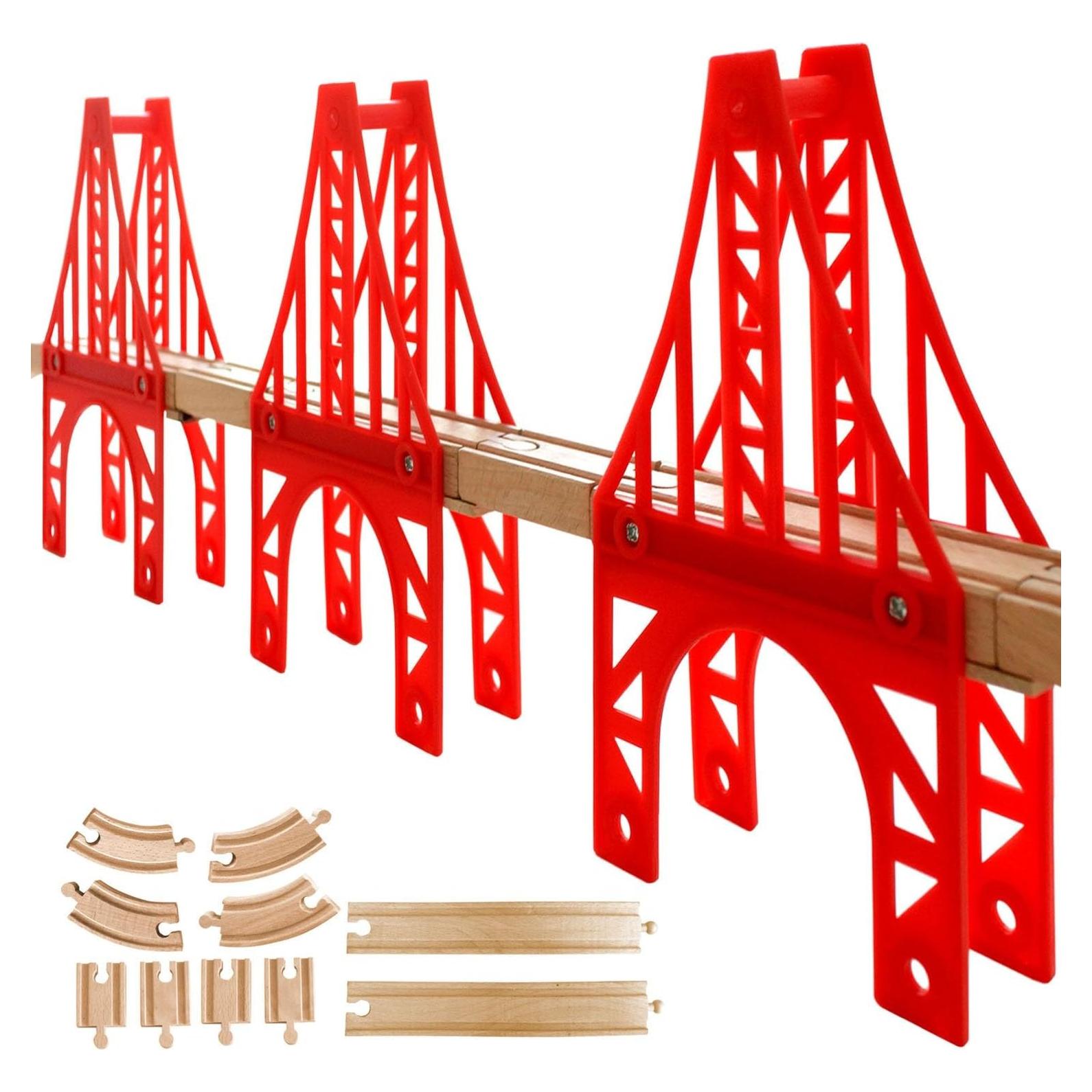 Puentes de tren de madera S.Z.S - 3 puentes colgantes y pistas