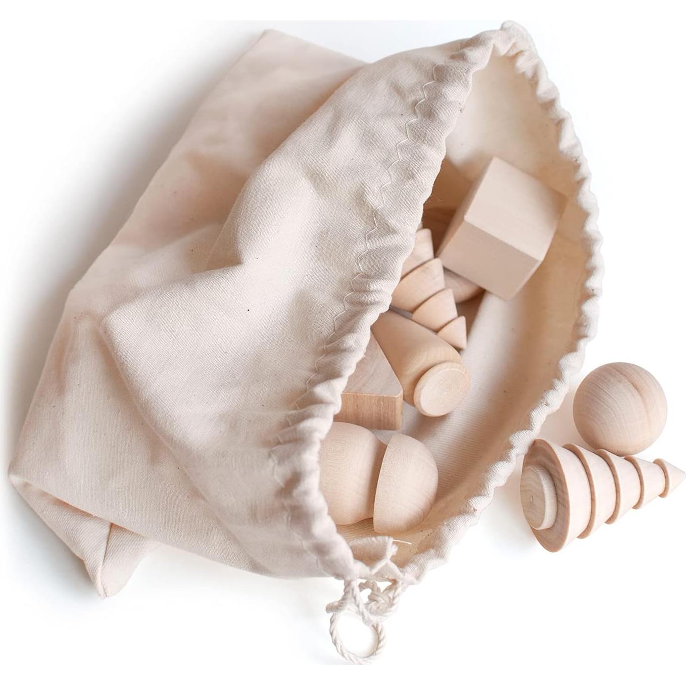 Bolsa Maravillosa Ulanik Juguetes Montessori 20 Figuras de Madera