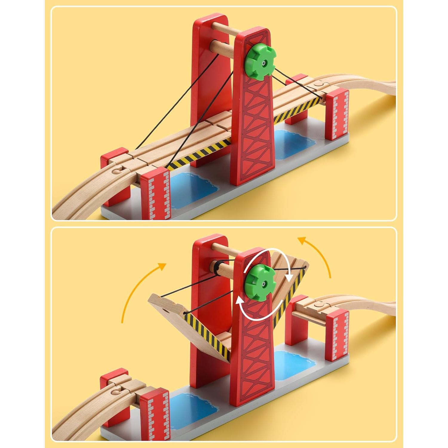 Set de Accesorios de Tren de Madera SainSmart Jr. Puente Elevador