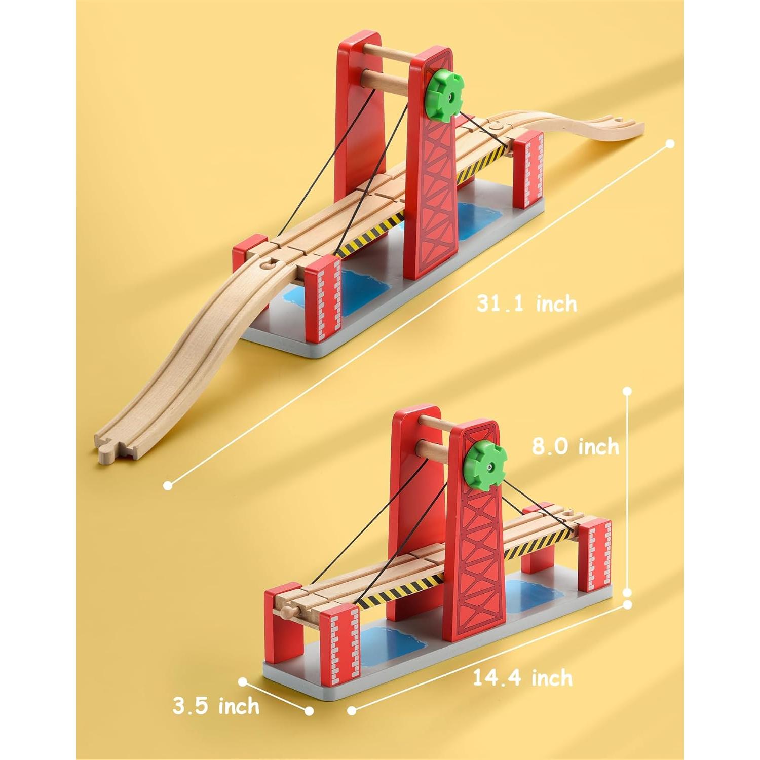 Set de Accesorios de Tren de Madera SainSmart Jr. Puente Elevador
