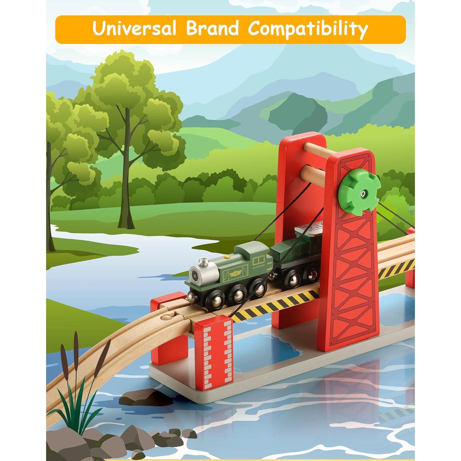 Set de Accesorios de Tren de Madera SainSmart Jr. Puente Elevador