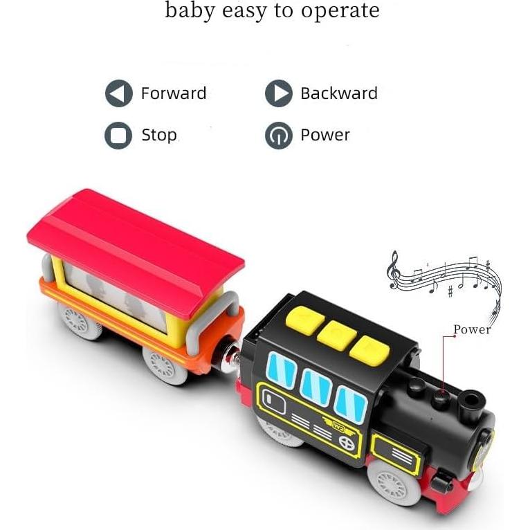 Tren Eléctrico a Batería Mykafort MKF-91004 para Pistas de Madera