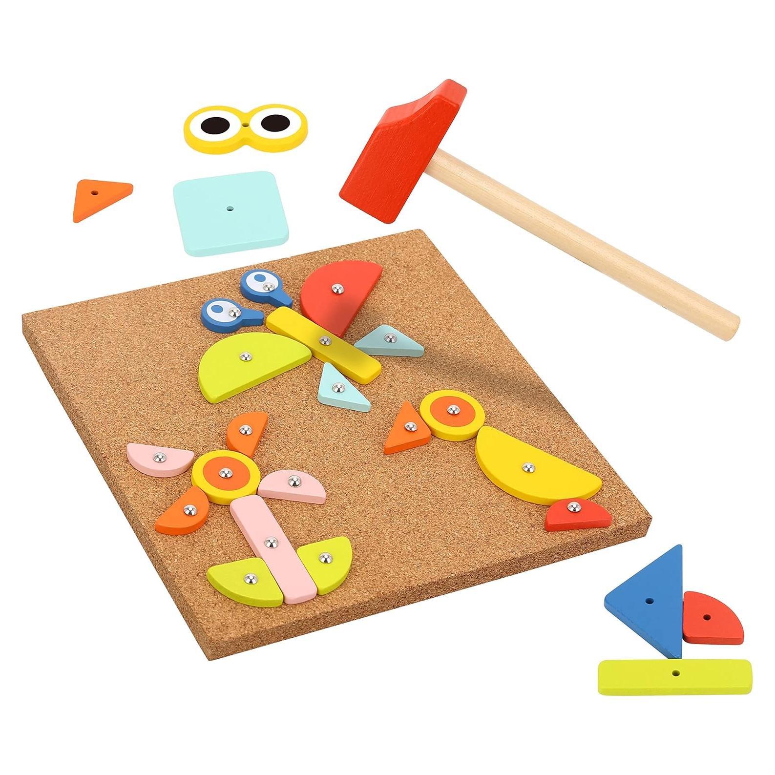 Juego de Martillo y Clavos TOOKYLAND - Juguete Montessori 22x22 cm