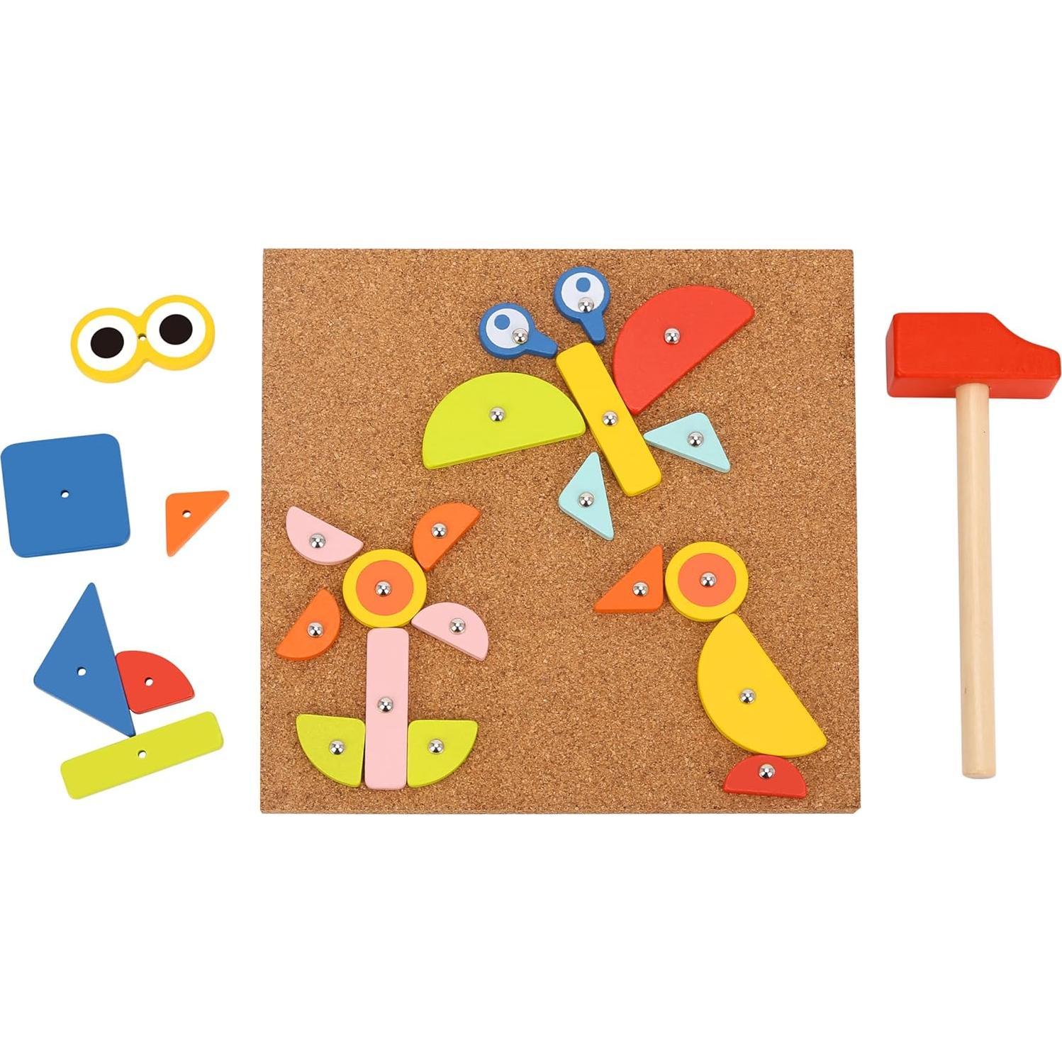 Juego de Martillo y Clavos TOOKYLAND - Juguete Montessori 22x22 cm