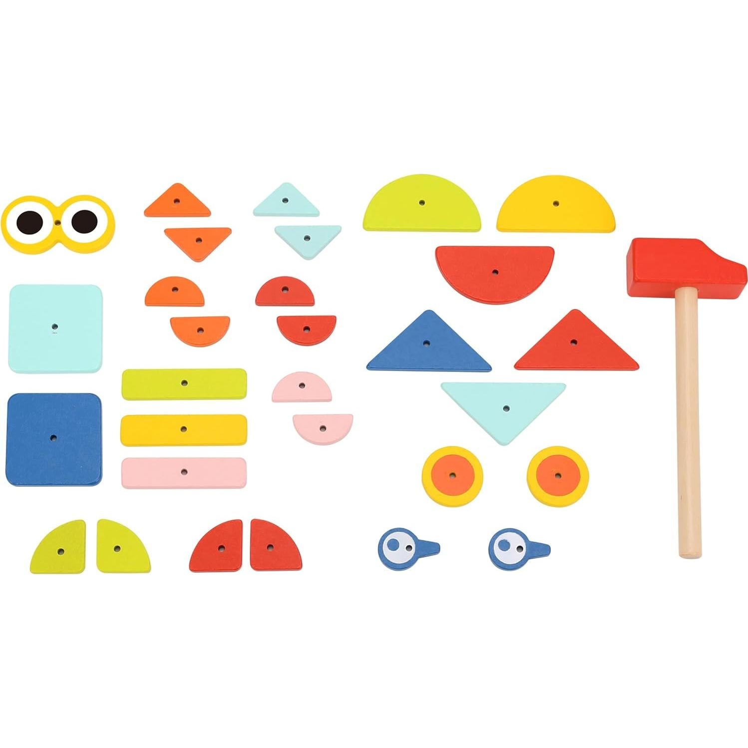 Juego de Martillo y Clavos TOOKYLAND - Juguete Montessori 22x22 cm