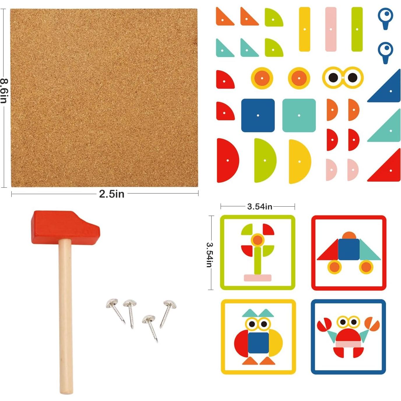 Juego de Martillo y Clavos TOOKYLAND - Juguete Montessori 22x22 cm