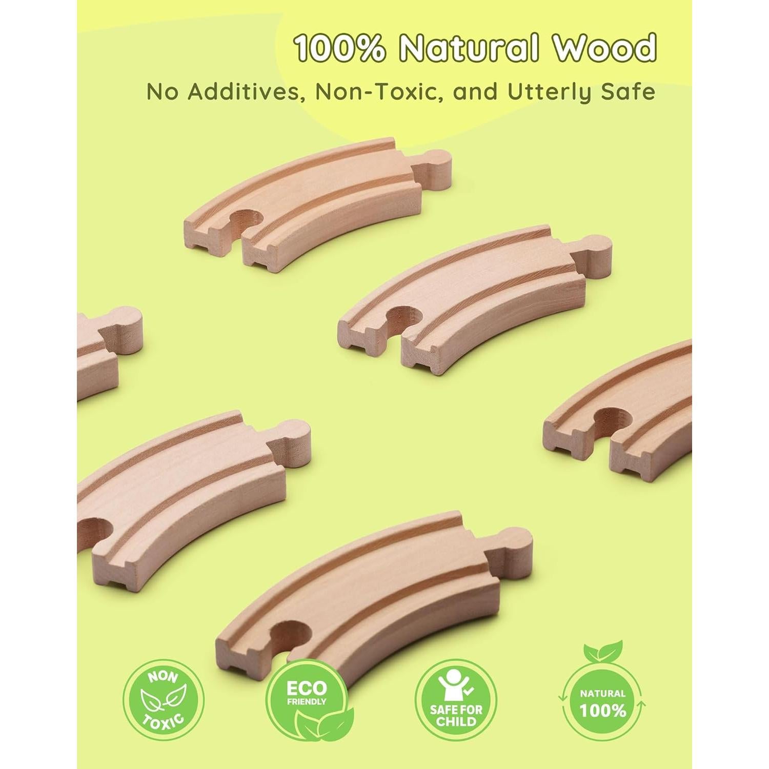 Set de Tren de Madera SainSmart Jr. 41 Piezas con Grúa